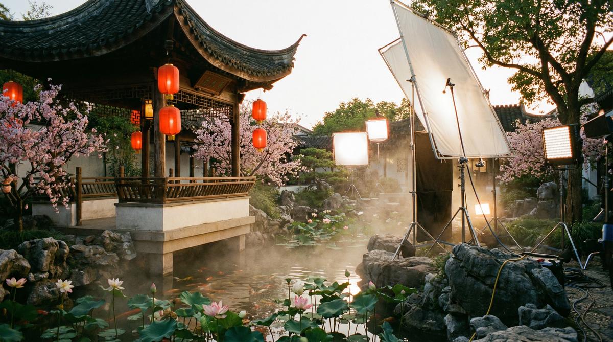 男同网传媒古风园林传媒拍摄东方美学影视创作